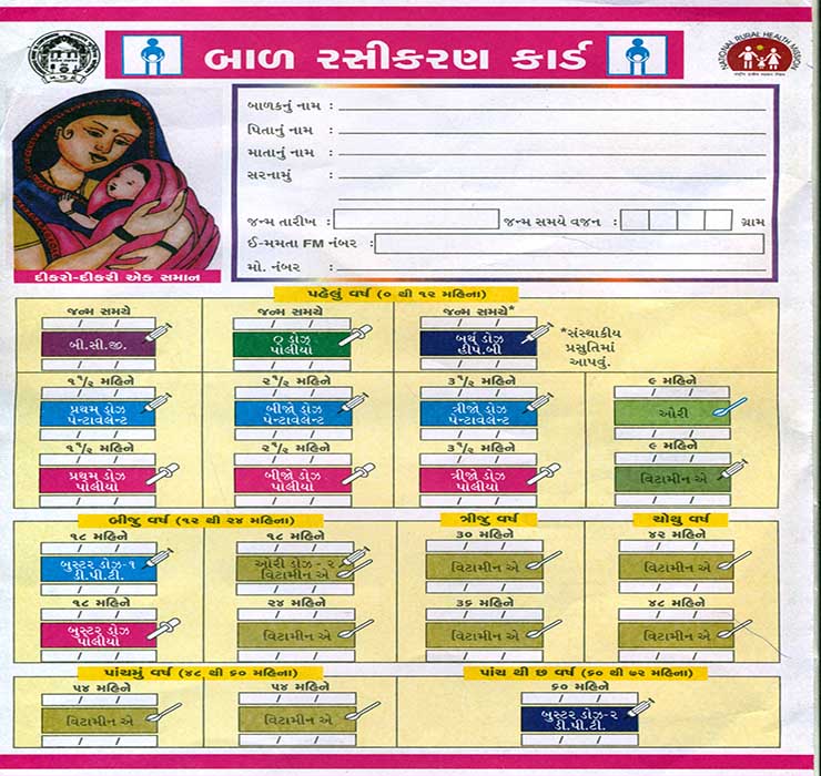 Child Vaccination Card
